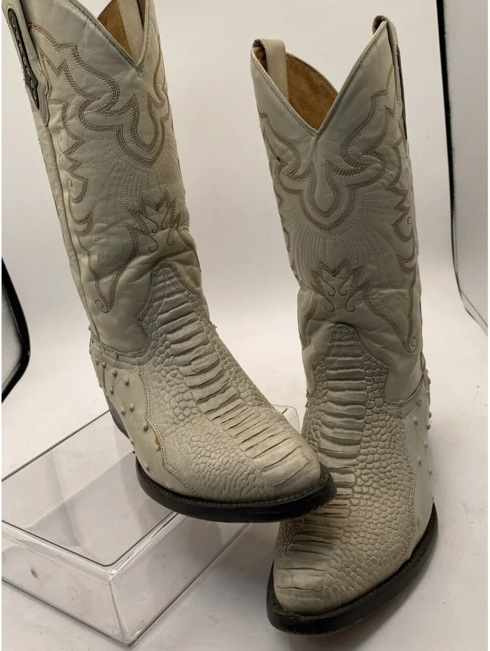 El General Python/Ostrich Cowboy Boots Mens Size: 7 .5  Women's Sz 9